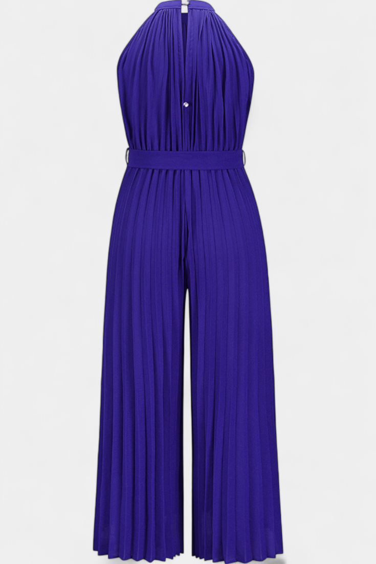 Patrizia Halter Neck Pleated Palazzo Jumpsuit