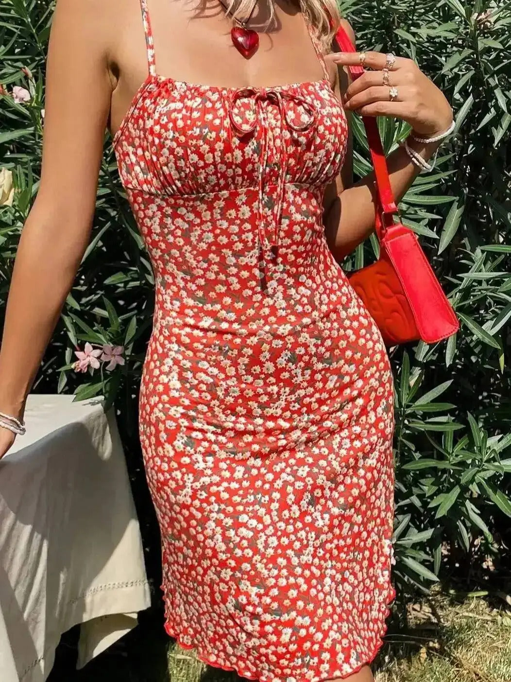 Scarlett | Women's Floral Ruched Spaghetti Strap Evening Gown Mini Dress