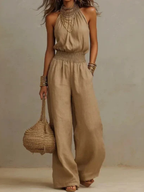 Shawna™ | Elegant Summer Evening Halter Jumpsuit