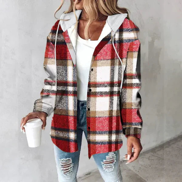 Janie | Plaid Hooded Jacket