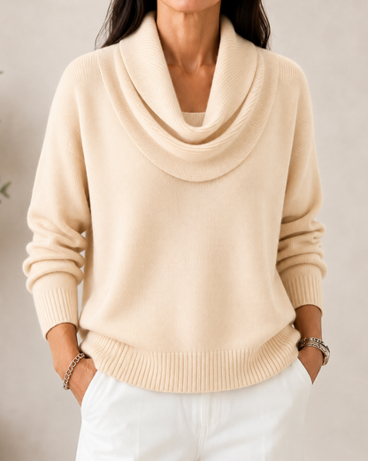 Caralina™ | Elegant Cowl Neck Knit Jumper