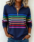 Maggie | Casual Multicolor Stripe Pullover