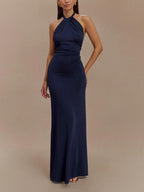 Chellie™ Slinky Halter Maxi Dress