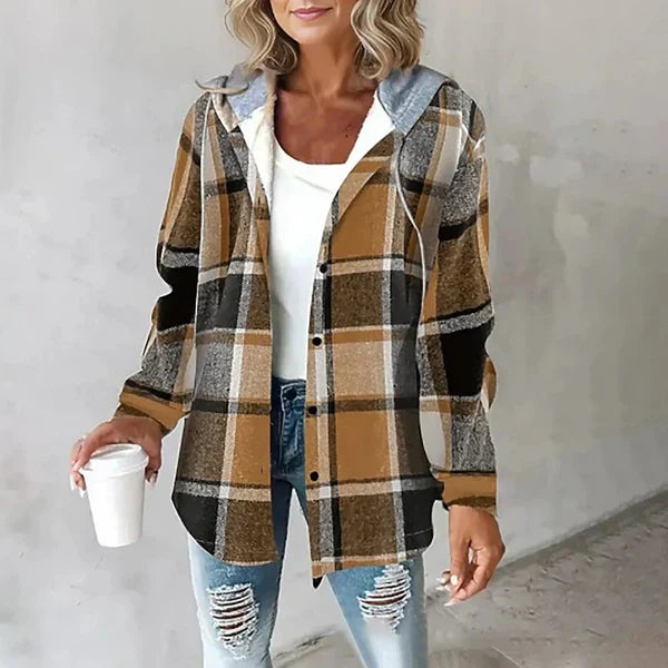 Janie | Plaid Hooded Jacket