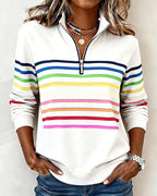 Maggie | Casual Multicolor Stripe Pullover