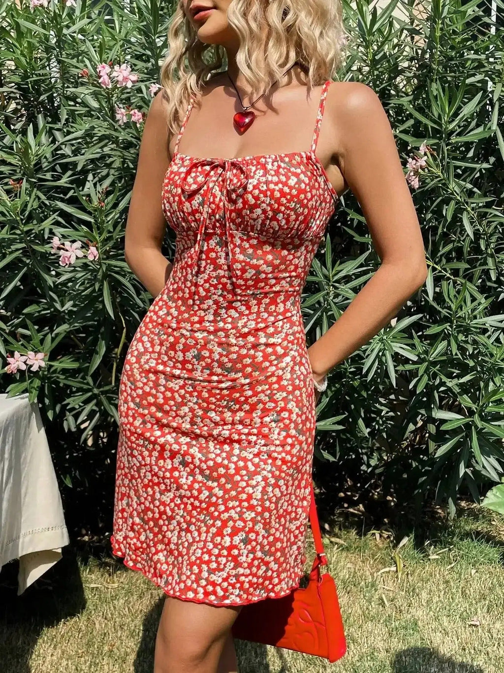 Scarlett | Women's Floral Ruched Spaghetti Strap Evening Gown Mini Dress