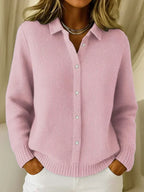 Camille™ | Textured Knit Button-Up Cardigan