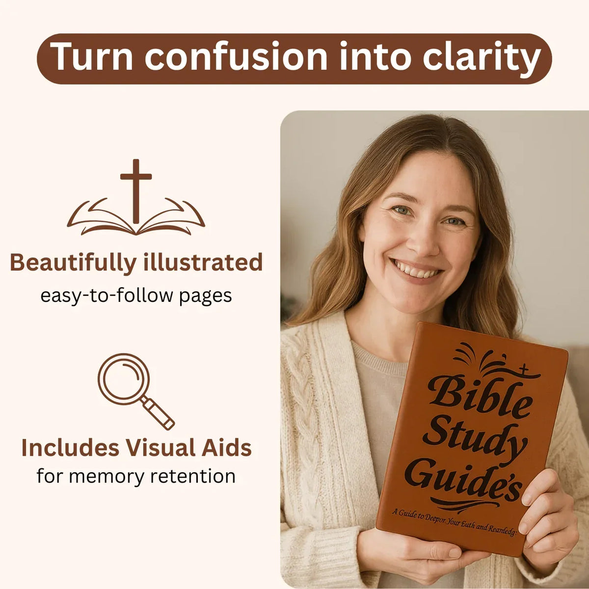 66-Page Bible Study Guide & Daily Devotional Journal | Hardcover