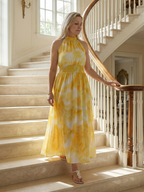 Sylin™ Gathered Halter Midi Dress