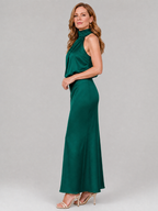 Nopal™ Sleeveless Draped Neck Midi Dress