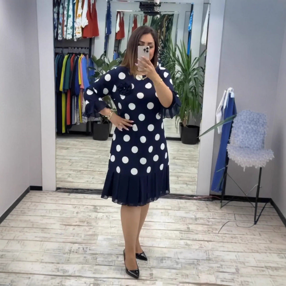 Pamela™ Elegant Pleated Dress