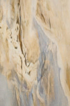 Chic Marble-Patterned Straight Leg Trousers