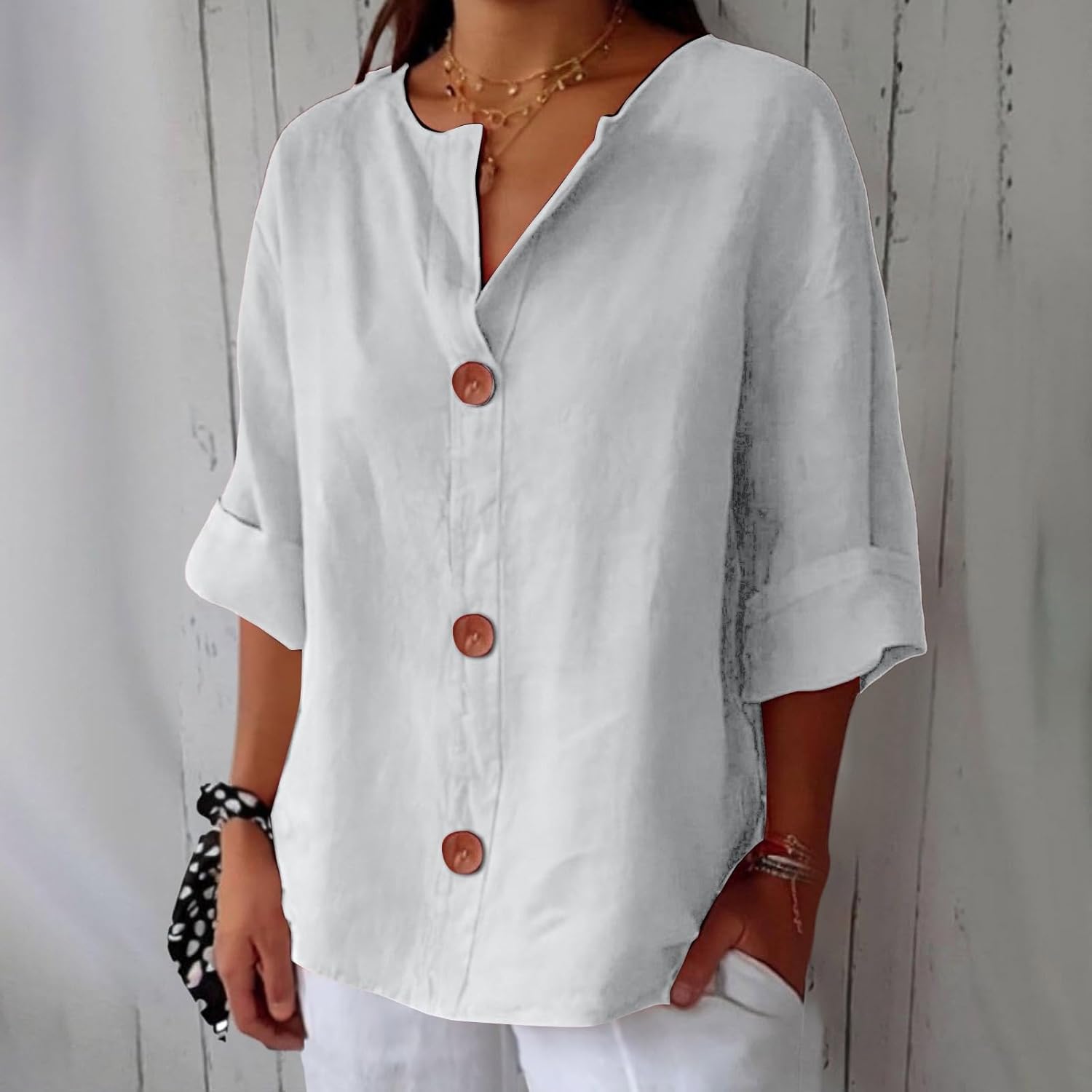 Clara™ - Lightweight Linen Blouse