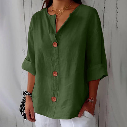Clara™ - Lightweight Linen Blouse