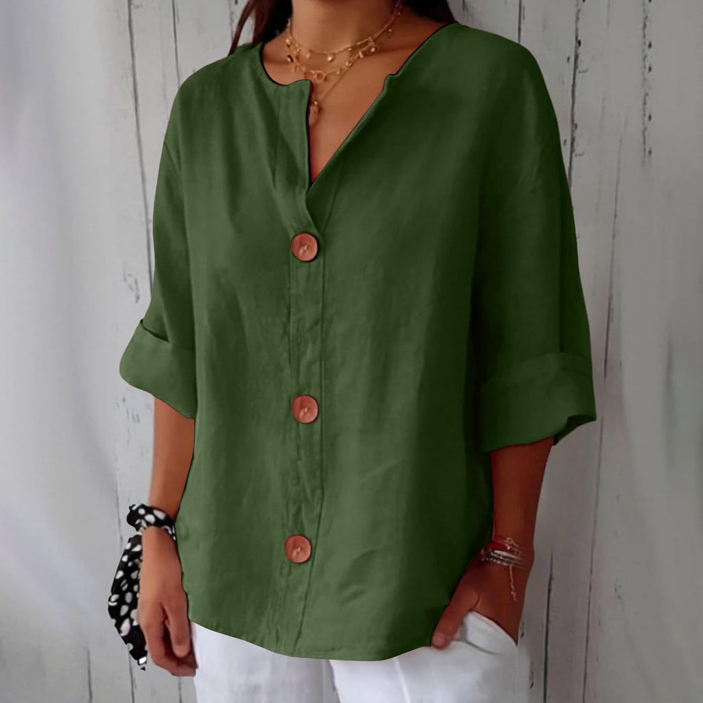 Clara™ - Lightweight Linen Blouse