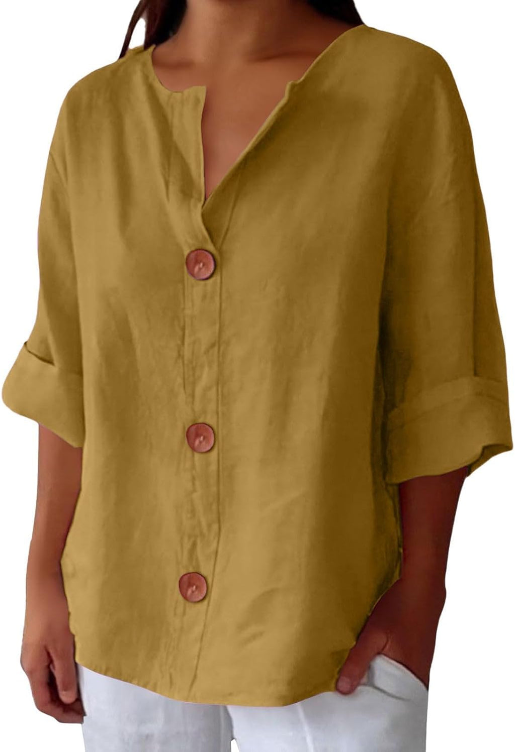 Clara™ - Lightweight Linen Blouse