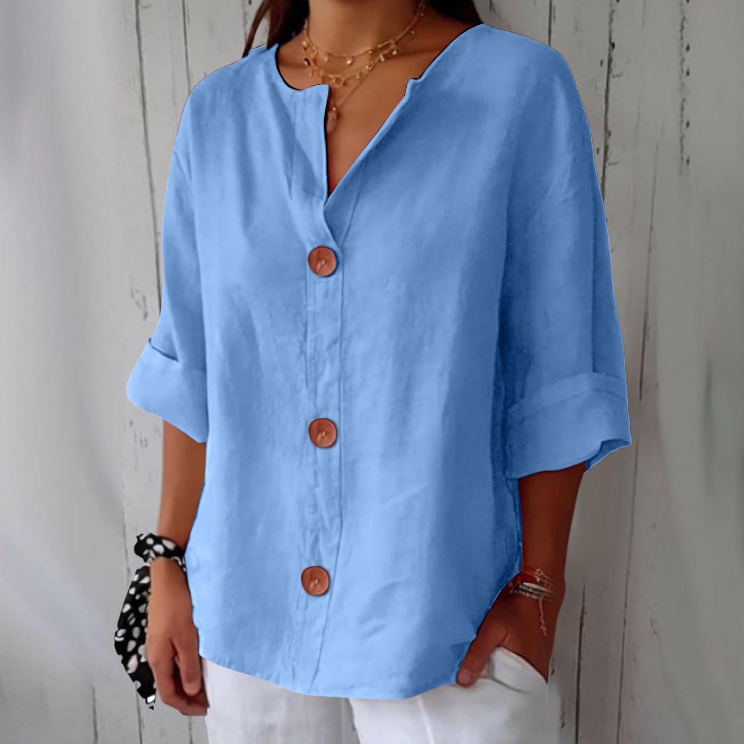 Clara™ - Lightweight Linen Blouse