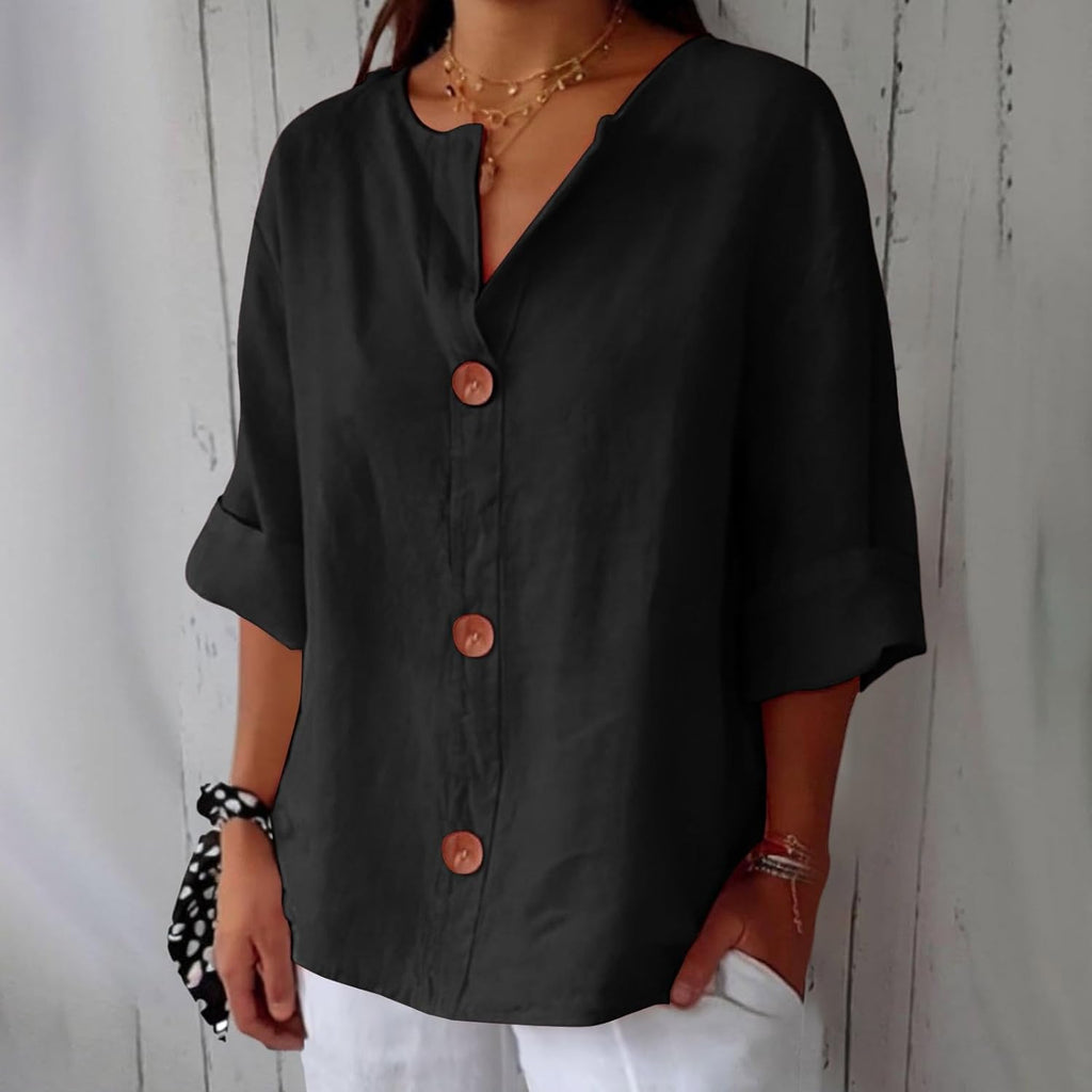 Clara™ - Lightweight Linen Blouse