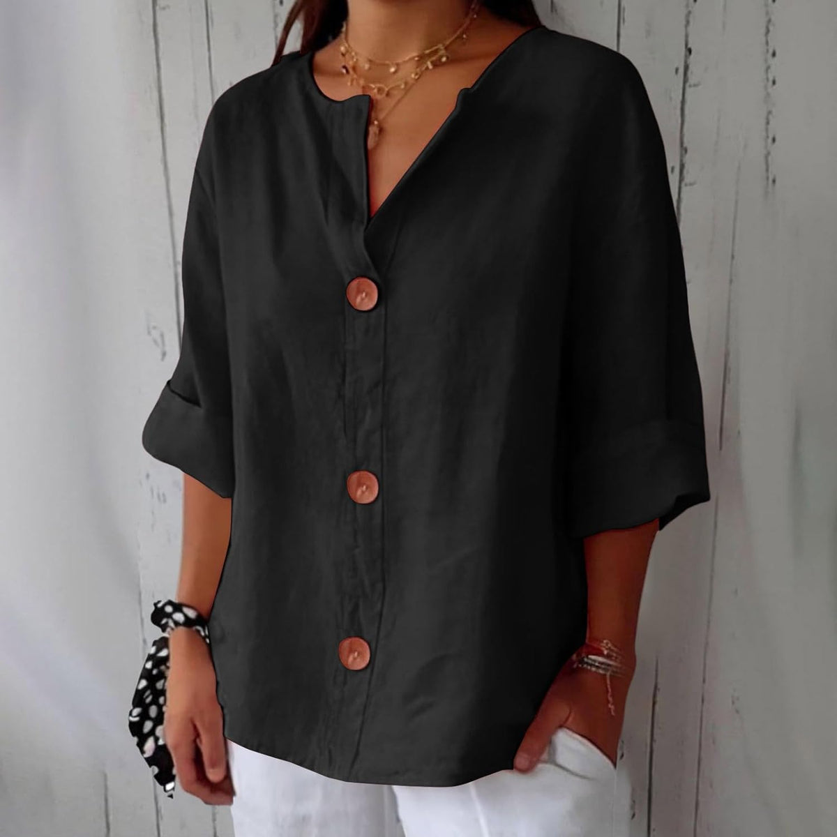 Clara™ - Lightweight Linen Blouse