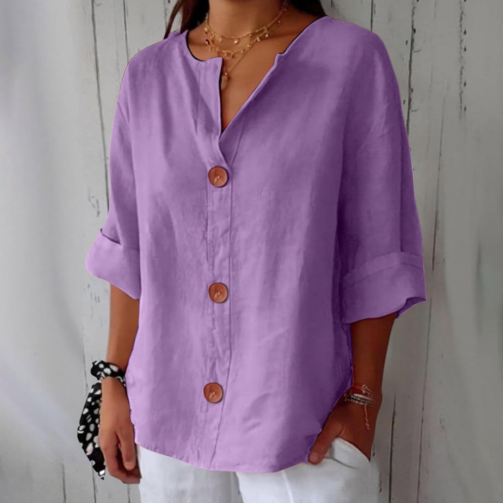 Clara™ - Lightweight Linen Blouse