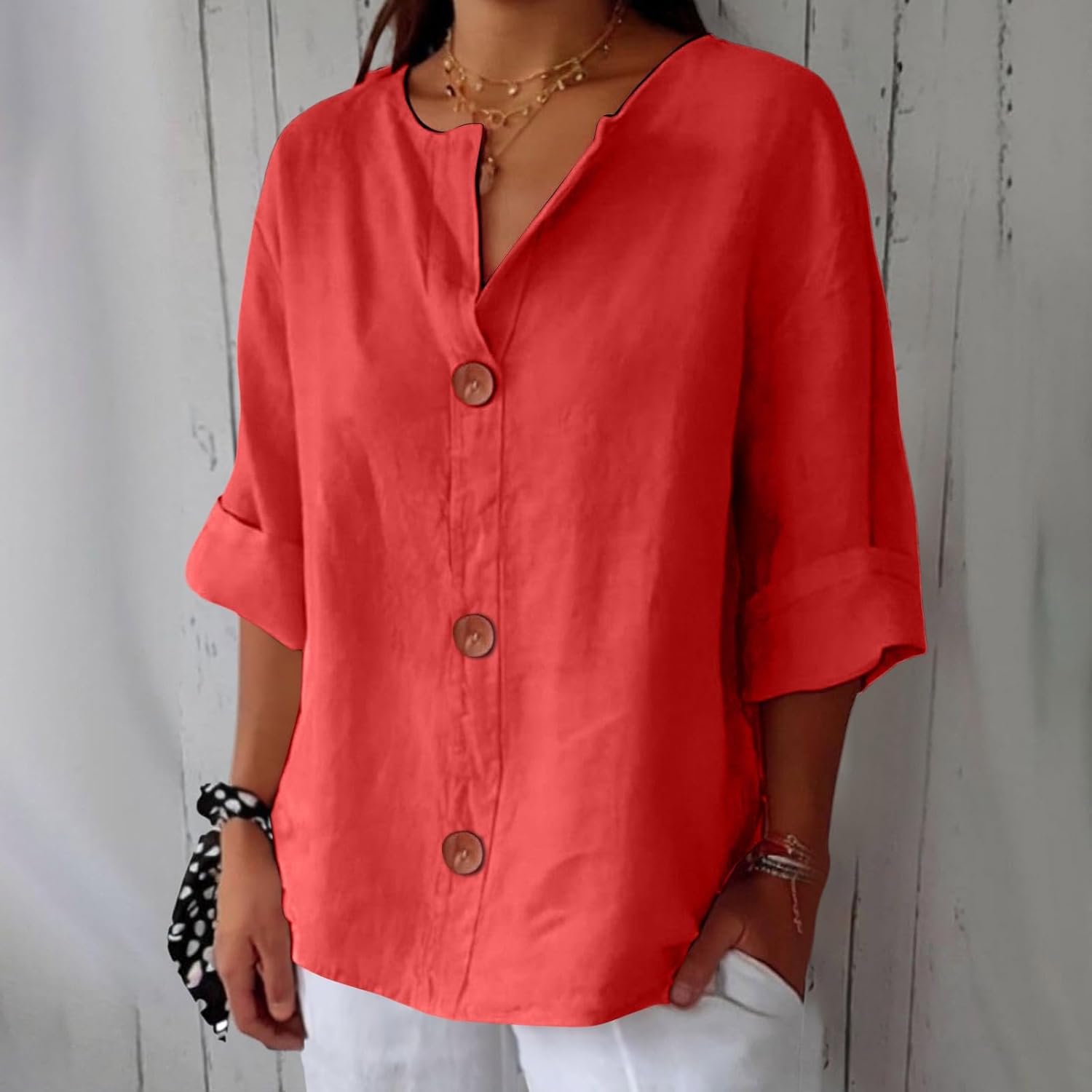 Clara™ - Lightweight Linen Blouse