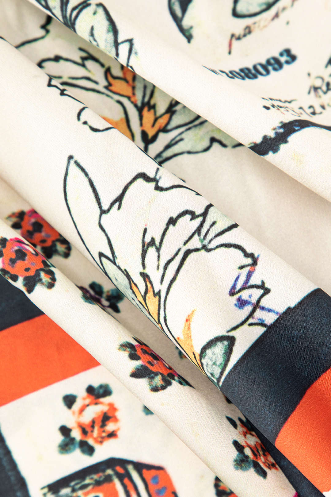 Floral Print High-Waisted Straight Leg Trousers