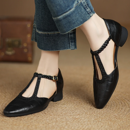 Leather Mary Janes