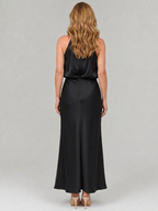 Nopal™ Sleeveless Draped Neck Midi Dress