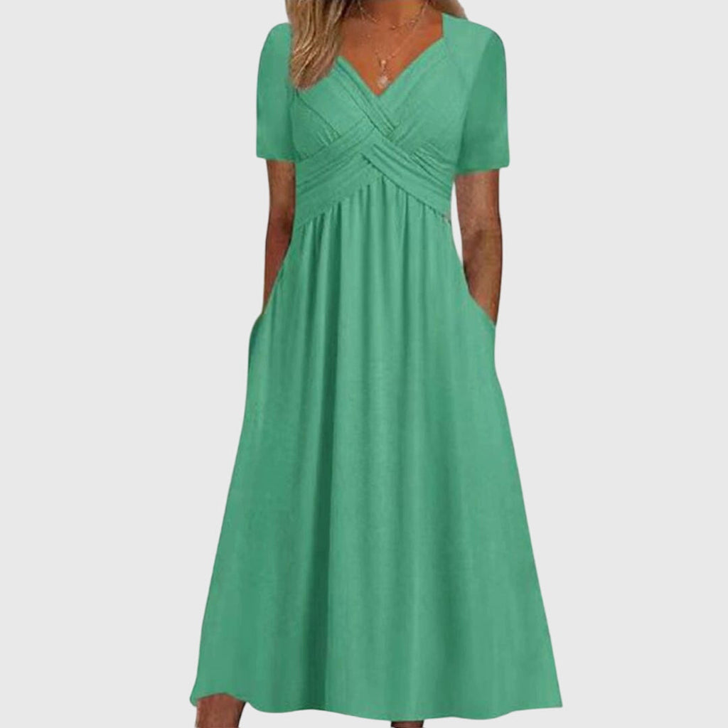 Amanda Crossover Midi Dress