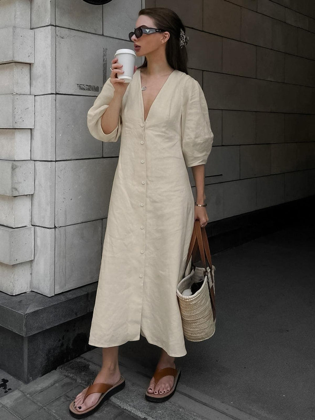 Shyla™ Buttoned Maxi Dress
