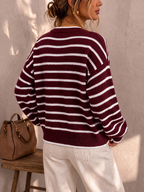 Mabel | Striped Knit Cardigan