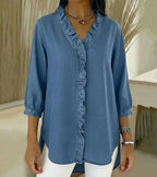 Abigail™ Elegant Denim Blouse