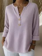Lucinda™ | Henley Button Top