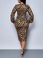 Francine™ Elegant Leopard Dress