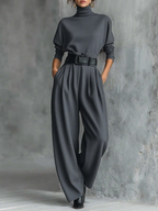 Jessica™ Elegant Top & Straight-Leg Pants Set