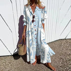 Catherine | Women’s Boho Floral Long Sleeve Maxi Dress