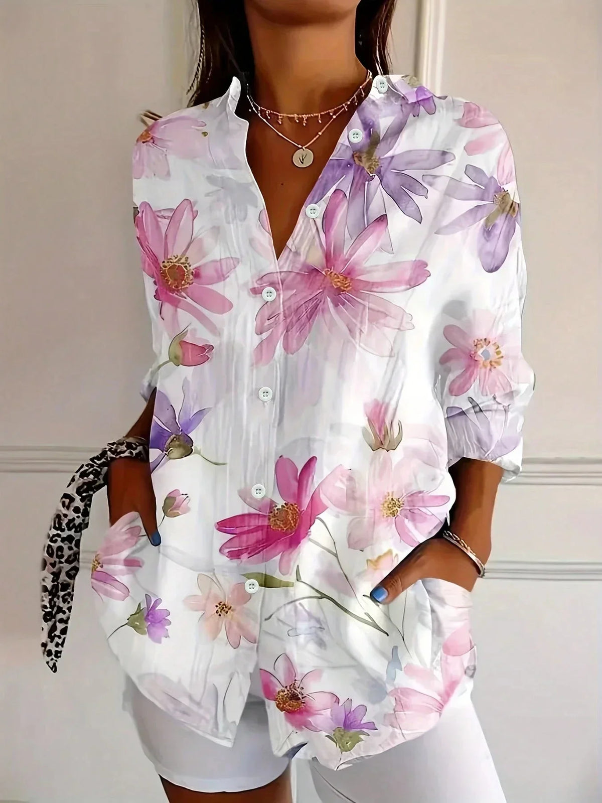 Terri™ | Colorful Blouse with Playful Print
