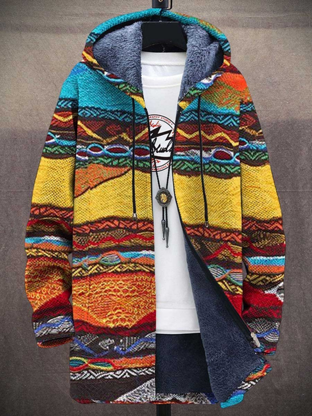 Nyla | Printed Hooded Cardigan