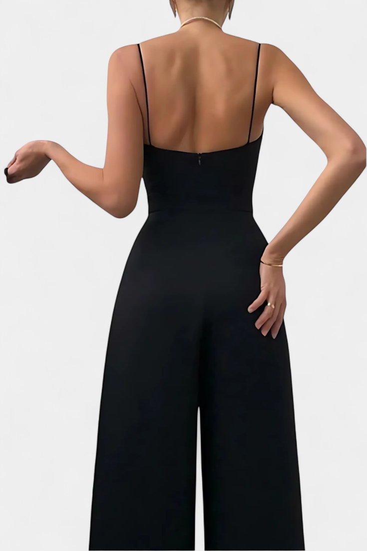 Romily Sleeveless Jumpsuit with Tailored Waist and Flowy Legs