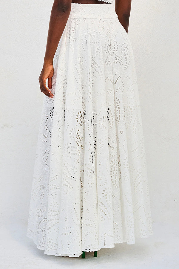 Larissa™ Embroidered Top & High-Waist Maxi Skirt Set