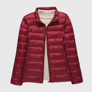 Burgundy Stand-up collar