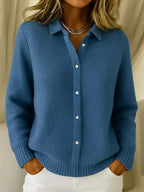 Camille™ | Textured Knit Button-Up Cardigan
