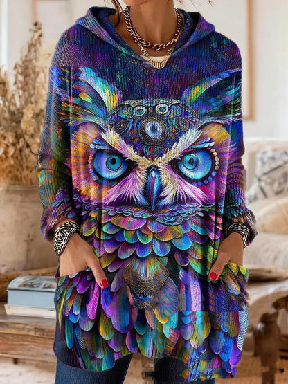 Lizzy | Retro Print Hooded Tunic
