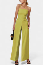 Lindsey Strapless Wide Leg Jumpsuit with Tied Waist