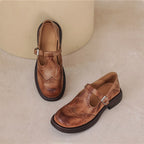 Elegant Mary Janes Made Of Leather