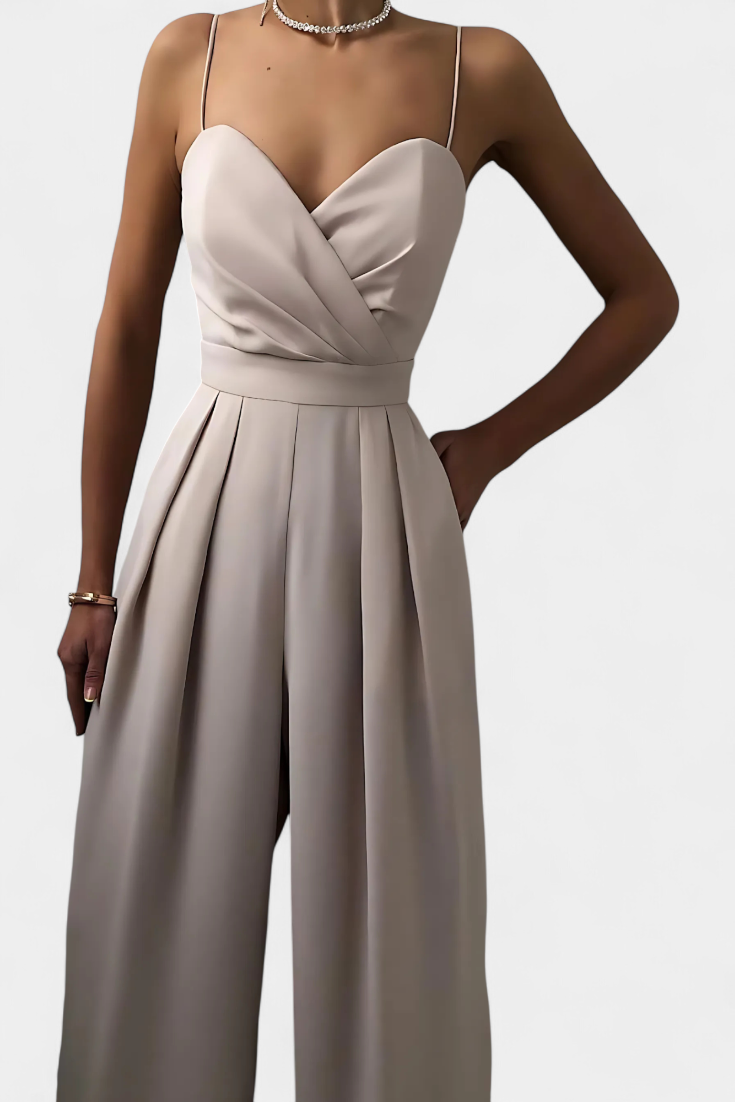 Romily Sleeveless Jumpsuit with Tailored Waist and Flowy Legs