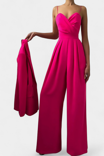 Romily Sleeveless Jumpsuit with Tailored Waist and Flowy Legs
