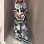 Linette™ Printed V-Neck Top & Long Pants