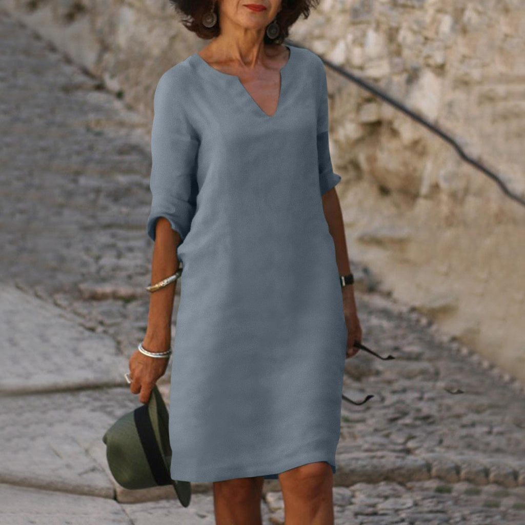 Helen | Midi Linen Dress