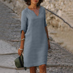 Helen | Midi Linen Dress